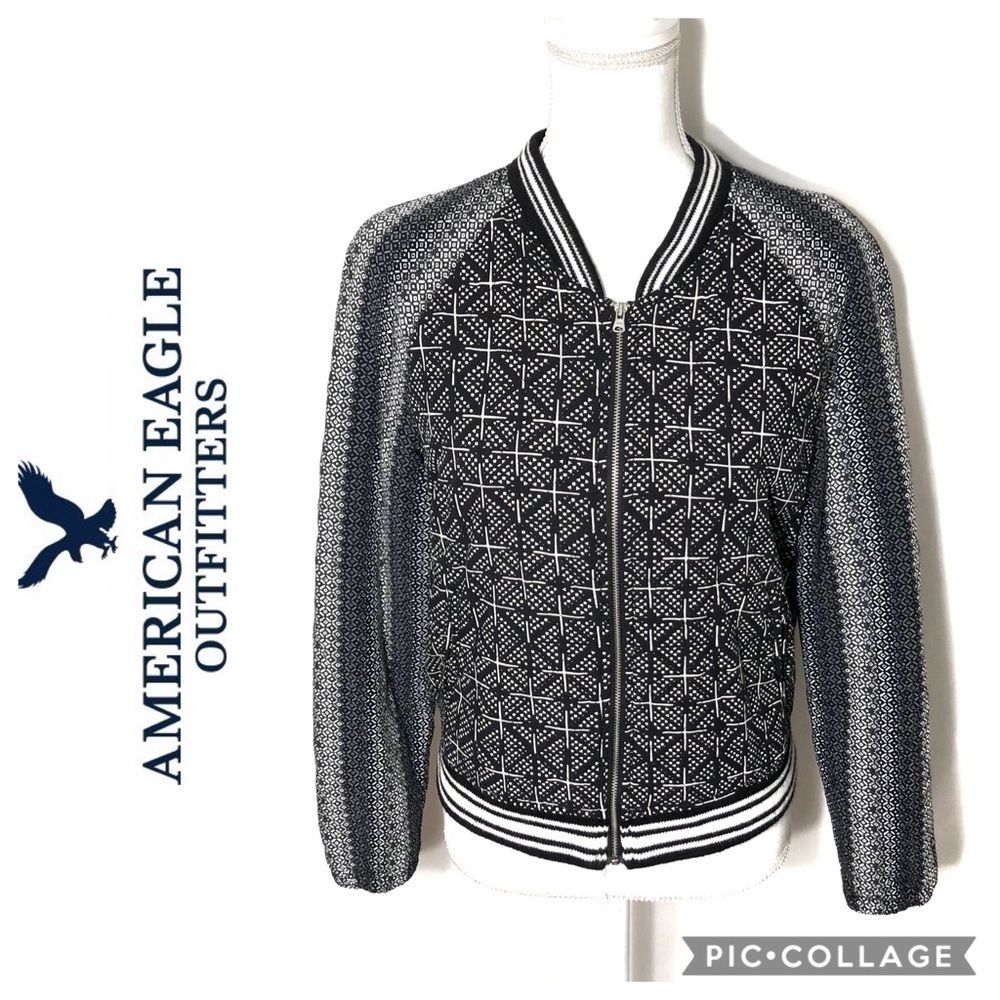 American Eagle Bomber Jacket Medium Blue Women’s